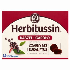 Herbitussin Kaszel i Gardło Pastylki x 12