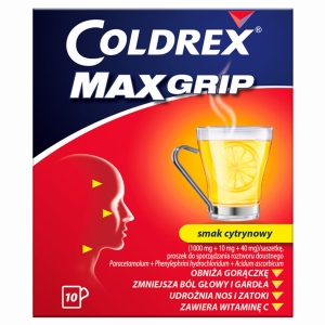 Coldrex MaxGrip cytryn.x 10 sasz.