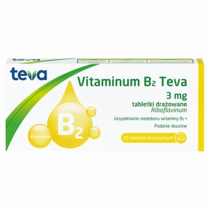 Vit. B 2 TEVA tabl.drażow. 3mg  x50
