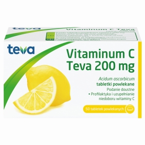 Vit. C Teva 200 tabl.powl. 0,2g 50tab