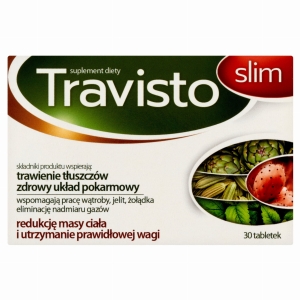 Travisto Slim suplement diety wspierający trawienie tłuszczów i wspomagający redukcję masy ciała 30 tabletek