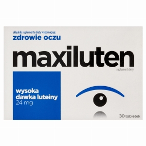 Maxiluten Suplement diety wspomagający zdrowie oczu z wysoką dawką luteiny 24mg 30 tabletek