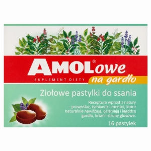 AMOLowe na gardło Pastylki d/ssania x 16