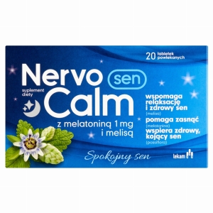 NervoCalm Sen melatonina 1mg i melisa x 20