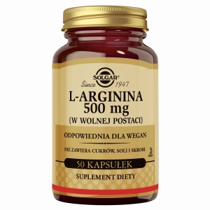 SOLGAR L-Arginina 500 mg - 50 Kapsułek