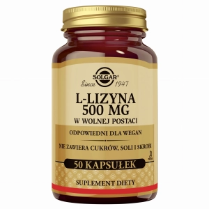 SOLGAR L-Lizyna 500 mg - 50 Kapsułek