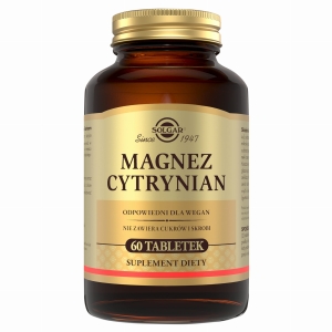 SOLGAR Magnez Cytrynian - 60 Tabletek