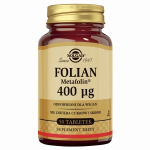 SOLGAR Folian 400 ug (Metafolin) - 50 Tabletek