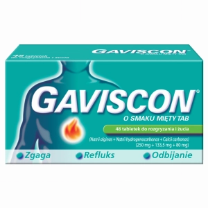 Gaviscon tabl. do żucia sm.mięty  x 48