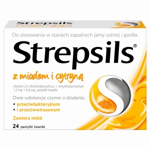 Strepsils z miodem i cytryną  pastyl.x 24