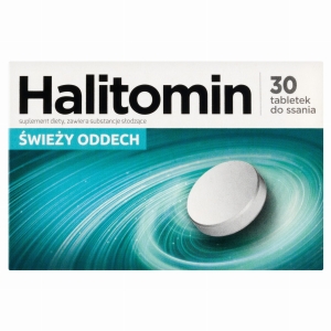 Halitomin Suplement diety dla osób z nieświeżym oddechem 30 tabletek do ssania