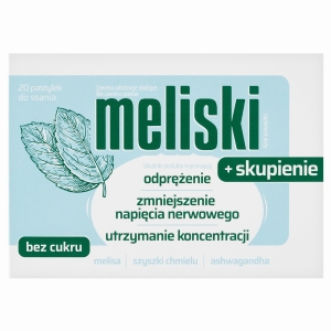 Meliski +Skupienie pastyl.do ssania x 20