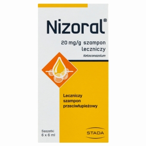 Nizoral szamp.leczn. 20mg/1g  6sasz.a'6ml