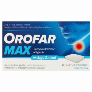 Orofar MAX pastylki (2mg+1mg) x 30