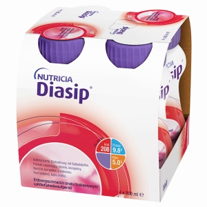 Diasip sm.truskawkowy płyn 200ml x 4