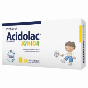 Acidolac Junior sm.białej czeko. tabl. x20
