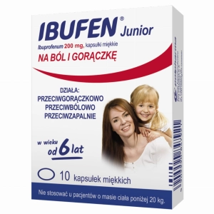 Ibufen Junior kaps.miękkie  200mg x 10