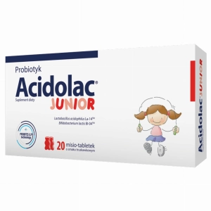 Acidolac Junior sm. truskawkowy tabl. x 20