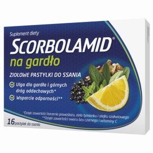 Scorbolamid na gardło tabl.do ssania x 16