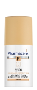 PHARMACERIS F COVERAGE-CORRECTION Fluid Intensywnie Kryjący 01 IVORY SPF20 - 30 ml