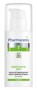 PHARMACERIS T SEBOSTATIC Przeciwtrądzikowy Krem Normalizujący Do Twarzy SPF20 - 50 ml