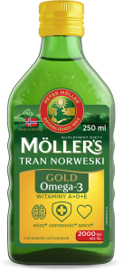 MÖLLER'S GOLD TRAN NORWESKI MÓZG-ODPORNOŚĆ-SERCE Cytrynowy - 250ml