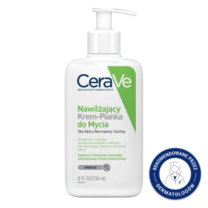 CERAVE Nawilżający Krem-Pianka do Mycia Twarzy I Demakijażu Skóra Sucha I Normalna - 236ml