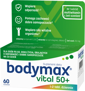 BODYMAX VITAL 50+ Suplement Diety - 60 tabletek