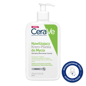 CERAVE Nawilżający Krem-Pianka do Mycia Twarzy I Demakijażu Skóra Sucha I Normalna - 473ml