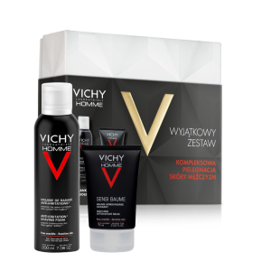 VICHY HOMME Zestaw Pianka Do Golenia Przeciw Podrażnieniom 200 ml + Balsam Po Goleniu 75 ml