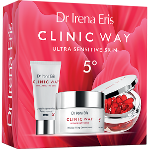 DR IRENA ERIS CLINIC WAY 5°- WYPEŁNIENIE ZMARSZCZEK Dermokrem Na Dzień 50ml + Dermokrem Na Noc 30ml + Dermokapsułki 30 szt.