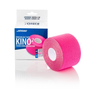 Taśma kinesiology NOVAMA KINO2 5cm/5m pink