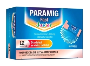 Paramig Fast Junior gran. 250 mg 12 sasz.
