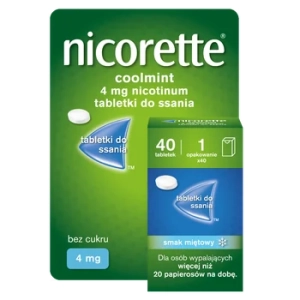 Nicorette Coolmint tabl.do ssania 4mg x 40