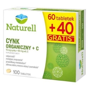 Naturell Cynk Organiczny +C tabl. x 100