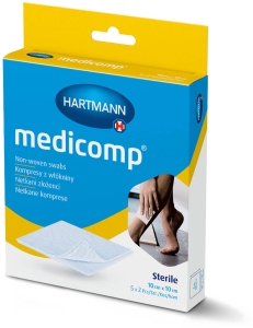 Kompresy MEDICOMP 10x10cm x 10 (5x2szt)