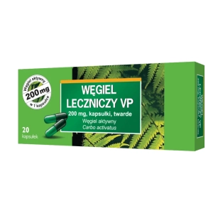 Węgiel leczniczy VP 200mg kaps.x20 (2blis.