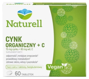 NATURELL Cynk organiczny+C tabl.d/ss. x 60