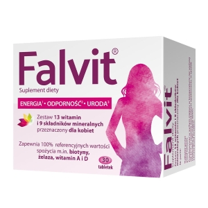 Falvit  tabl.drażow. x 30