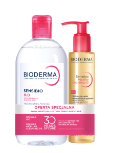 BIODERMA SENSIBIO Zestaw (H2O Woda micelarna do skóry wrażliwej - 500ml + Olejek micelarny - 150 ml)