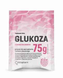 MILAPHARM Glukoza o smaku malinowym - 75g