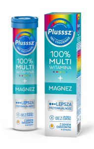 Plusssz 100% Multiwitamina+Magnez, tabletki musujące - 20 szt.