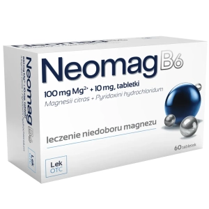 NeomagB6 100mg Mg2+ + 10mg, tabletki - 60 szt.
