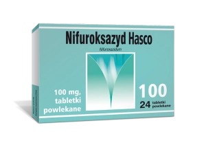 Nifuroksazyd Hasco 100mg, tabletki powlekane - 24 szt.