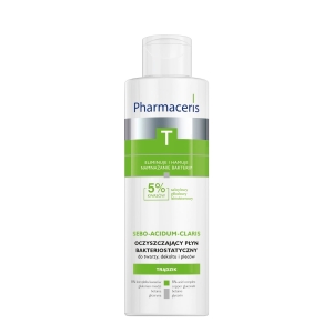 PHARMACERIS T SEBO-ALMOND-CLARIS 3% Oczyszczający płyn bakteriostatyczny do twarzy, dekoltu i pleców - 190ml