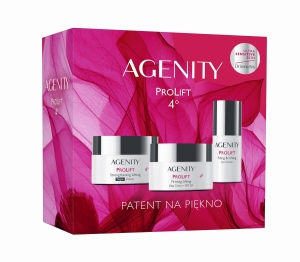AGENITY Prolift 4°  Zestaw (Łagodzący krem wypełniający na dzień SPF 20 - 50ml + Odżywczy krem wypełniający na noc - 50ml + Wypełniająco-liftingujący krem pod oczy - 15ml)