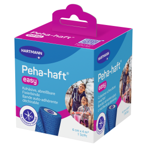 HARTMANN Peha-haft Easy Bandaż podtrzymujący elastyczny (niebieski) 6cm x 4m - 1 szt.
