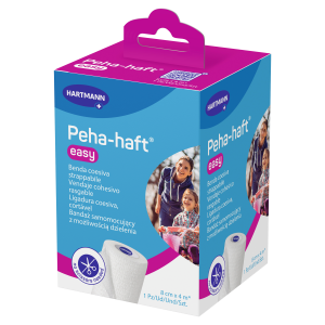 HARTMANN Peha-haft Easy Bandaż podtrzymujący elastyczny (biały) 8cm x 4m - 1 szt.