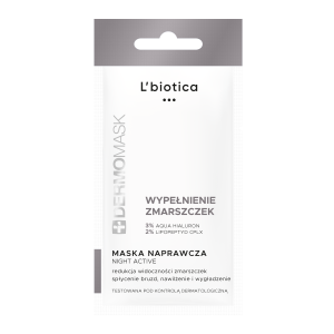 L'BIOTICA DERMOMASK Night Active Maseczka wypełniająca zmarszczki - 12ml