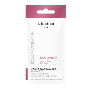 L'BIOTICA DERMOMASK Night Active Naprawcza maseczka siła lasera - 12ml